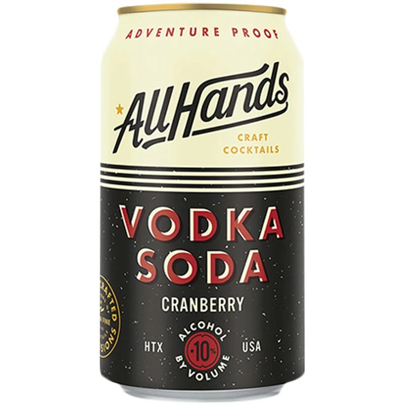 All Hands Vodka Soda Cranberry 4 Pack - Image 2