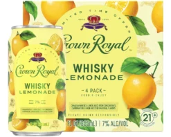 Crown Royal Whisky Lemonade Cocktail, 4-Pack