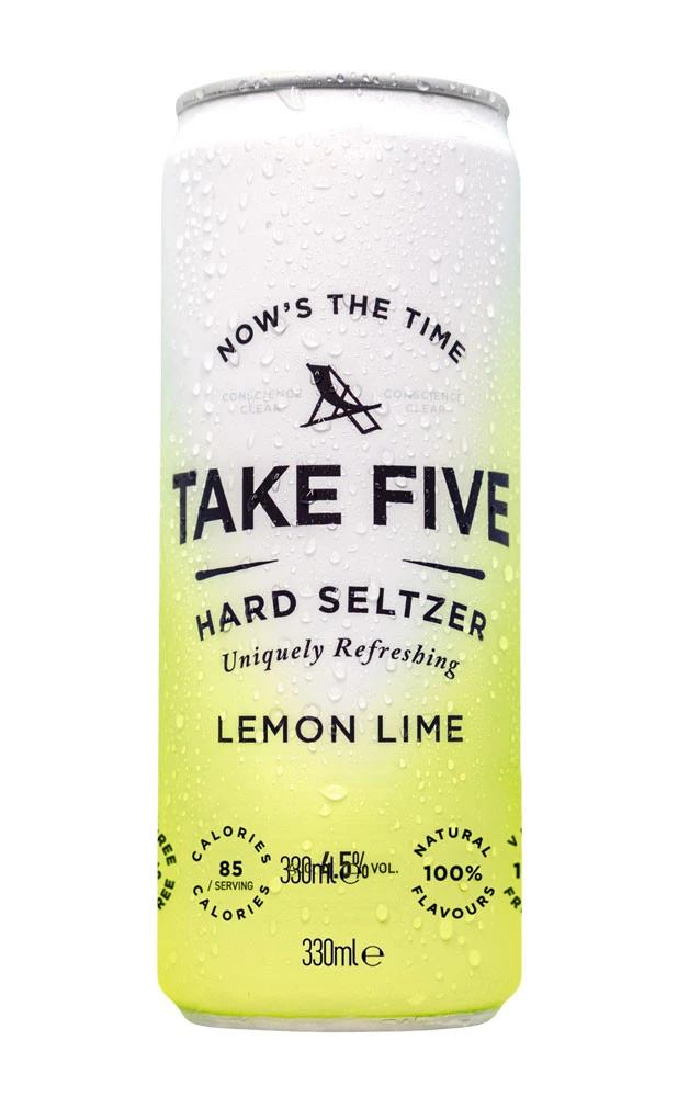 TAKE FIVE Lemon Lime Hard Seltzer 12-Pack